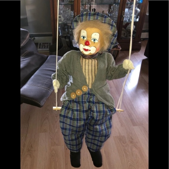 Rare Vintage 1960’s Hand painted Swinging Clown